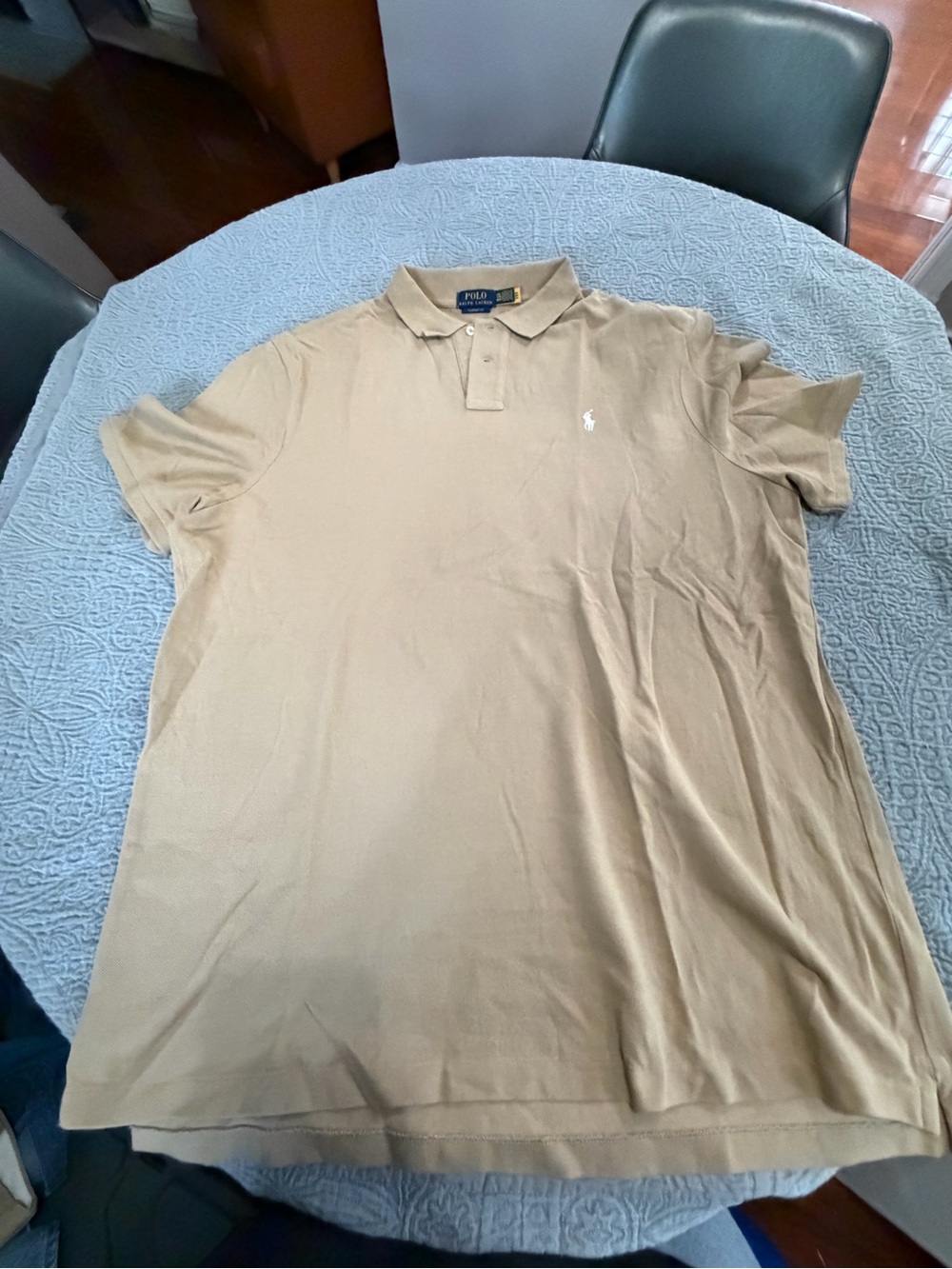 Ralph Lauren Men's Polo in Khaki with White Pony